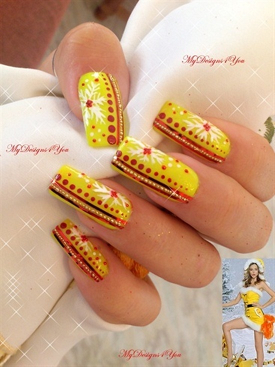 yellow nail art (12)