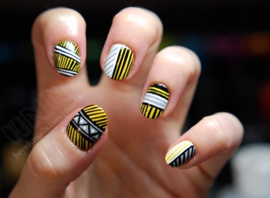 yellow nail art (23)