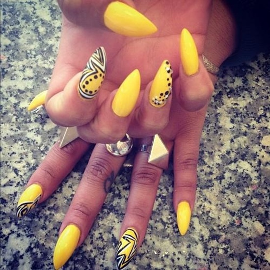 yellow nail art (24)
