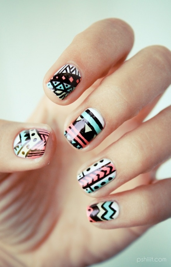abstract nail art