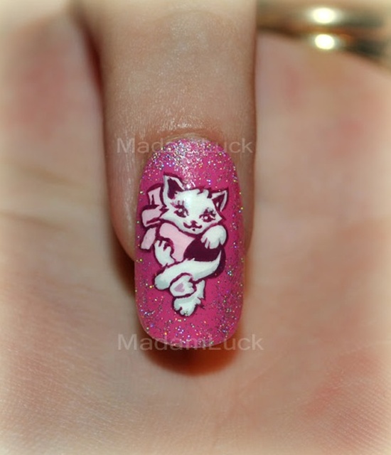 kitty nail art (23)