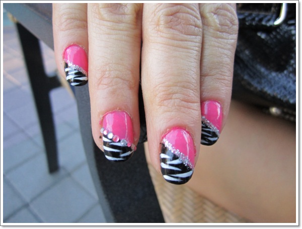pink and black nail designs nail designs