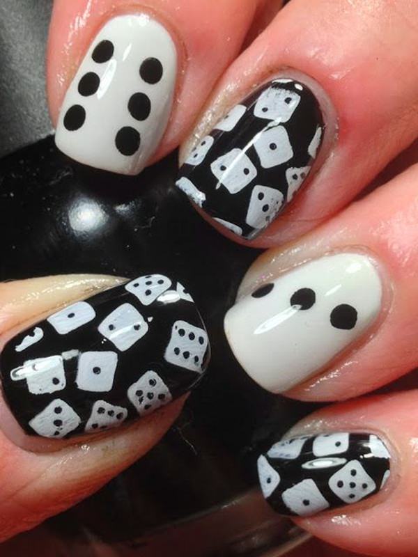 black and white nail designs 17