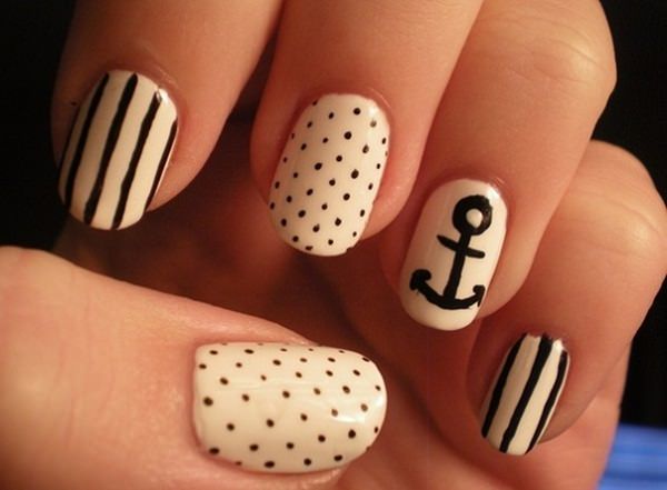 black and white nail designs 35