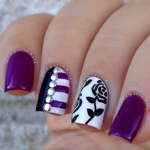 black and white nail designs 39