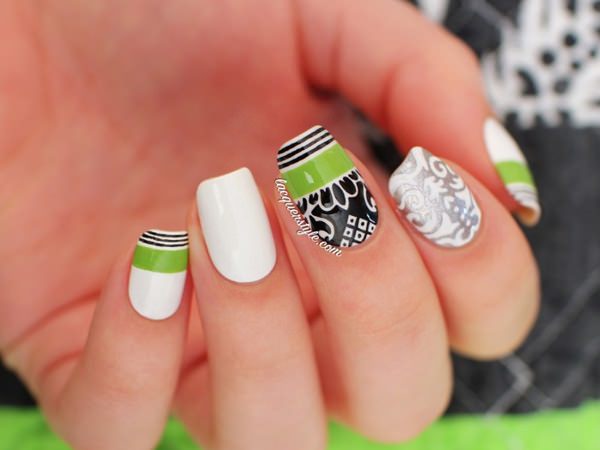 black and white nail designs 48