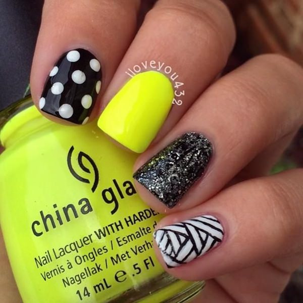 black and white nail designs 7