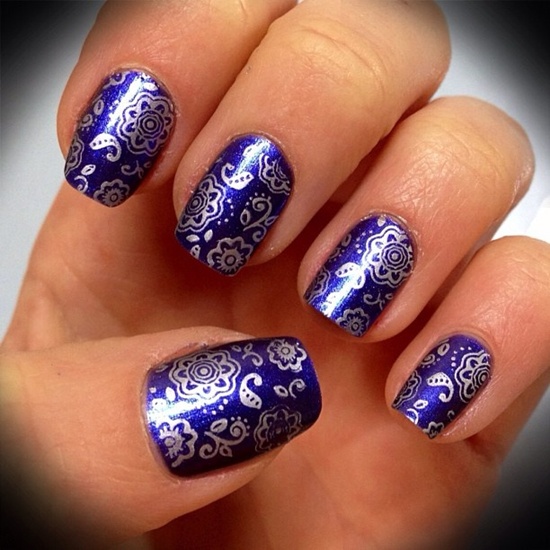 blue nail art (22)