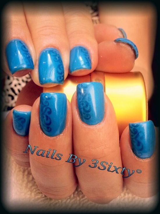 blue nail art (25)