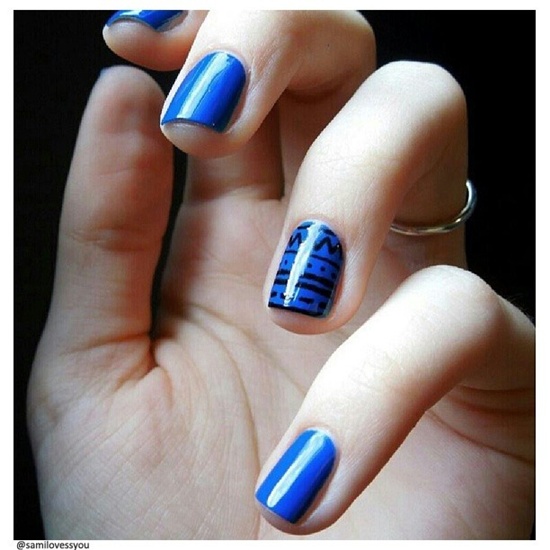 blue nail art (28)