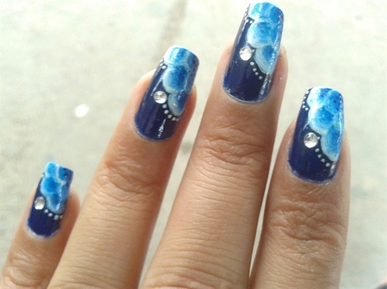 blue nail art (29)