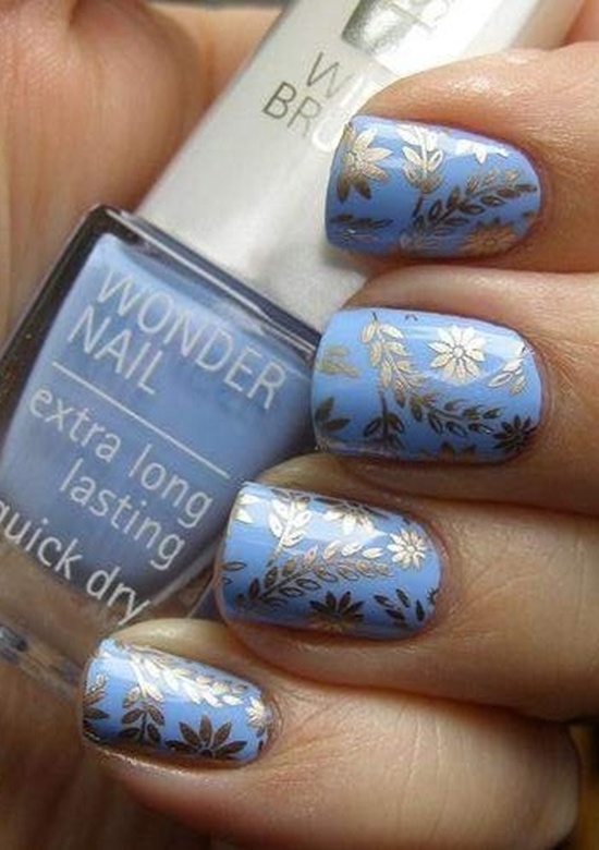 blue nail art (31)