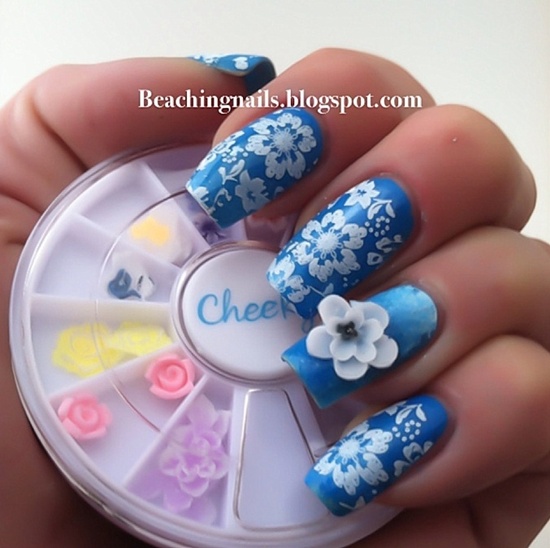 blue nail art (34)