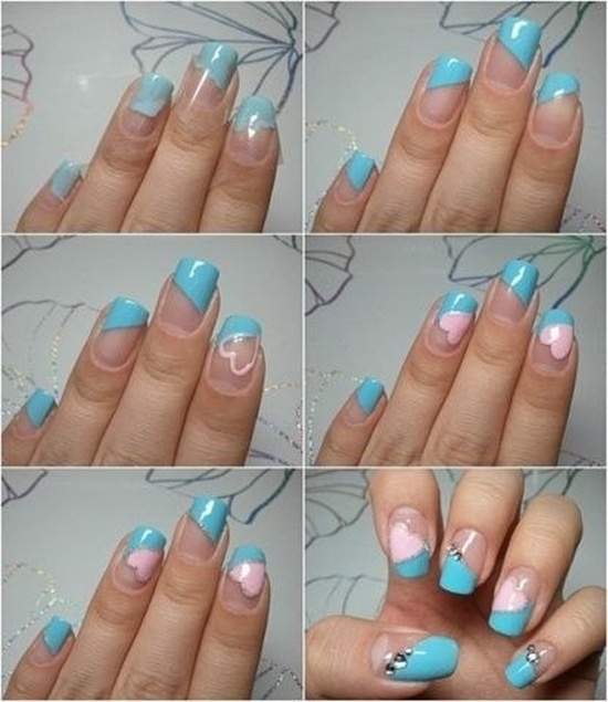 blue nail art (36)