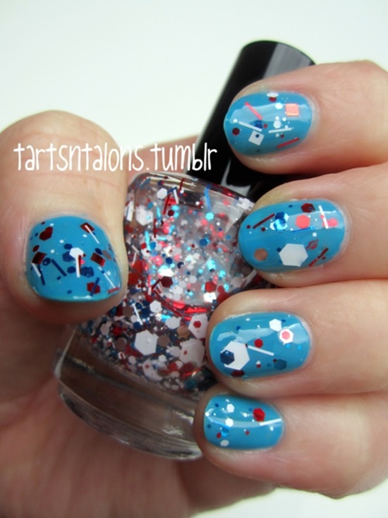 blue nail art (4)