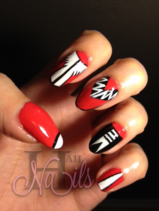 red nail art (12)