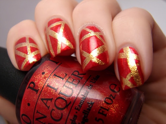 red nail art (28)