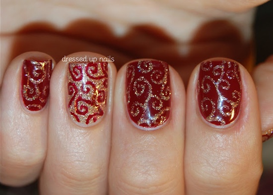 red nail art (33)