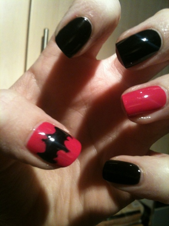 bat man nail art (25)