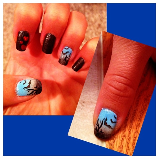 bat man nail art (3)