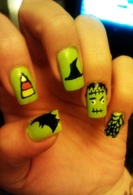bat man nail art (5)